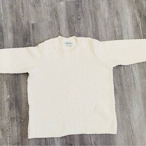 Orvis Off-White Textured Crewneck Sweater